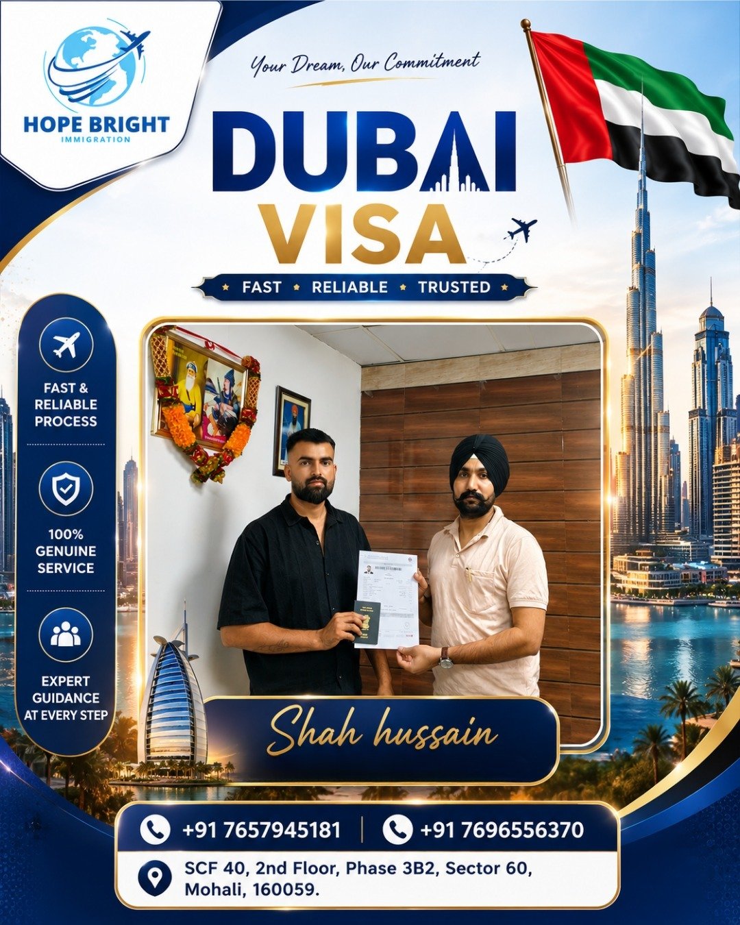 Client Testimonial & Visa Approval